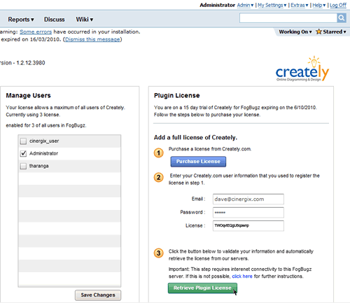 Creately desktop license key replacement