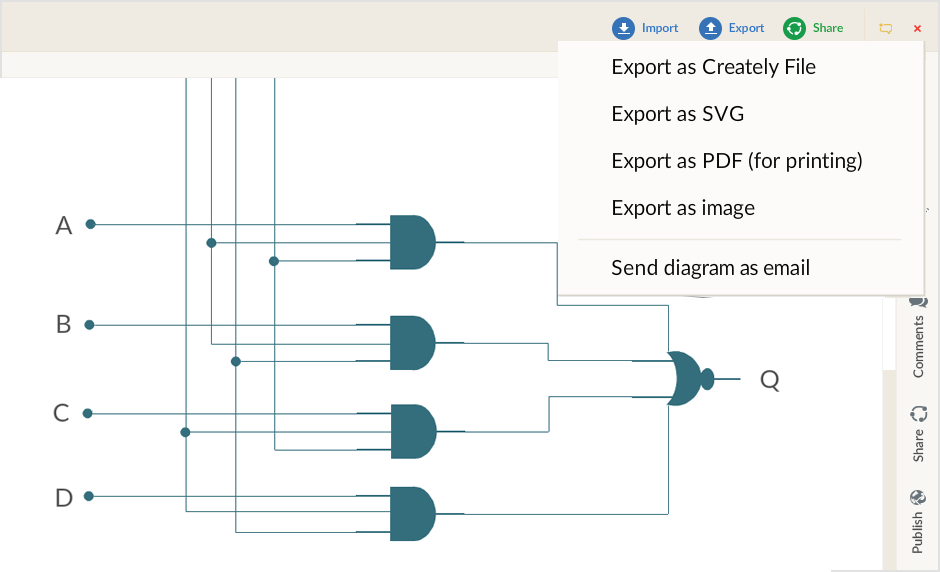 Logic Gate software | Logic Gate Tool | Create Logic Gates Online | Creately