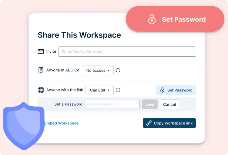 Password Protected Workspaces