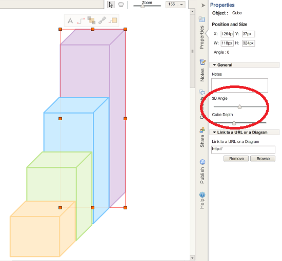 How to draw 3D box layout according to inches - JavaScript