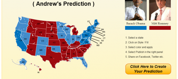 Predict US presidential results using info-graphics