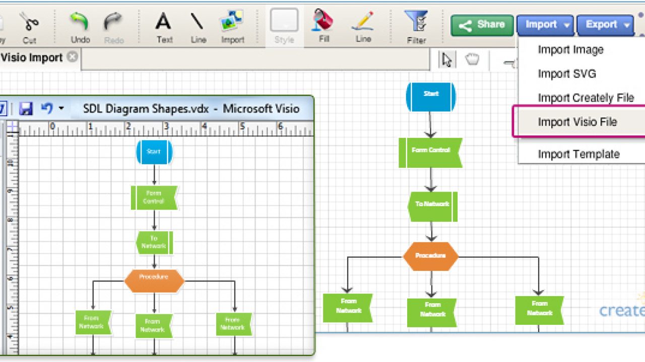 microsoft visio online use for free database design