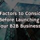 5 Crucial Factors You Need to Consider Before Launching Your B2B Business