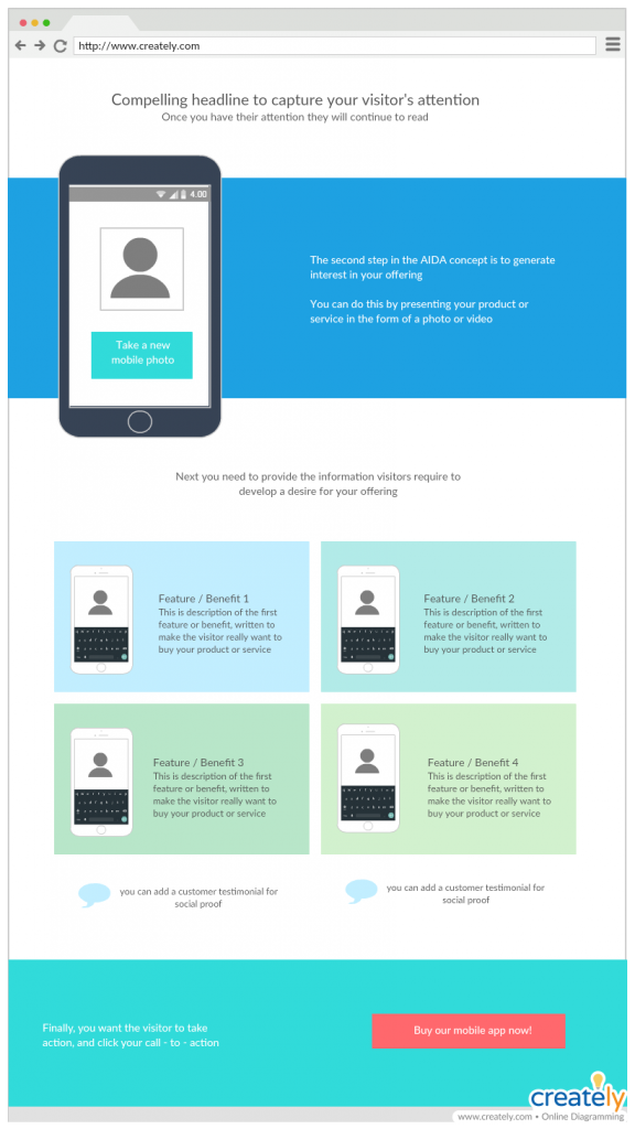 Landingspagina UI Mockup