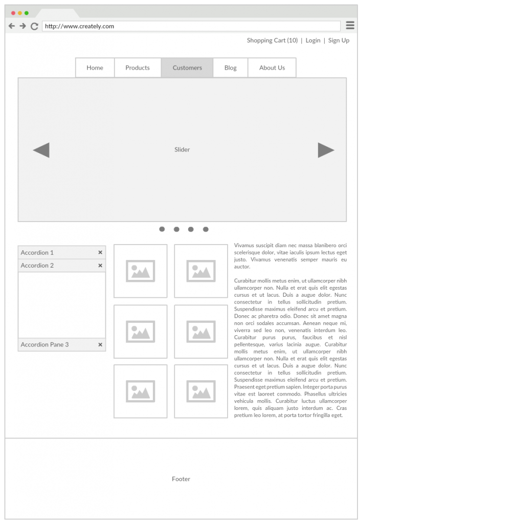 Wireframe Example 