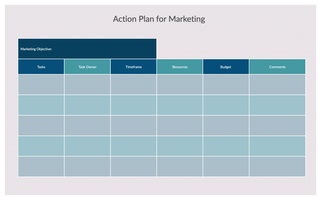 Szablon planu działań marketingowych