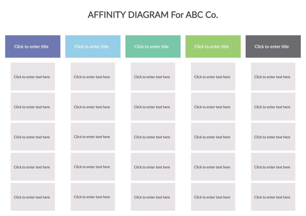 Affinity Diagram Template for Brainstorm Online