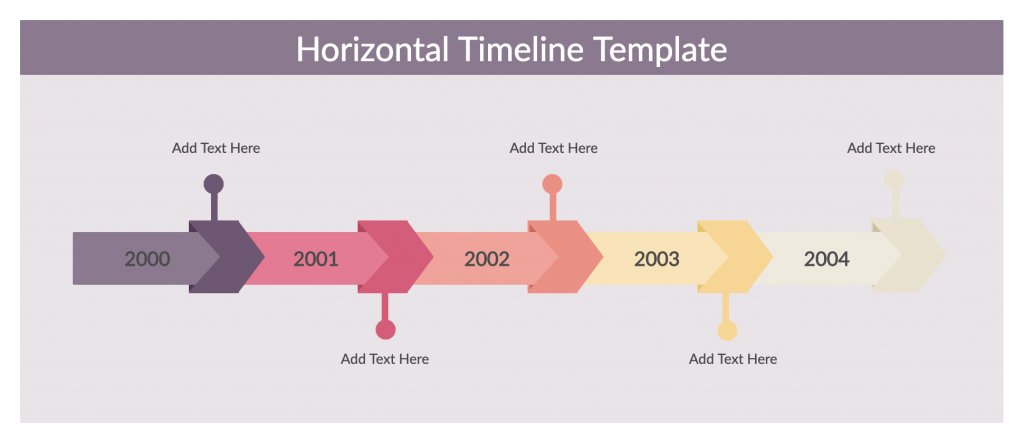 Plantilla de línea de tiempo horizontal 