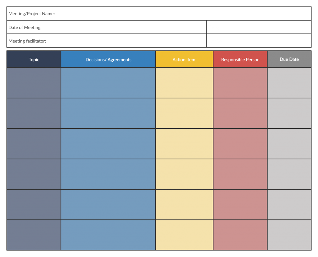 Meeting Notes Template for Remote Meetings