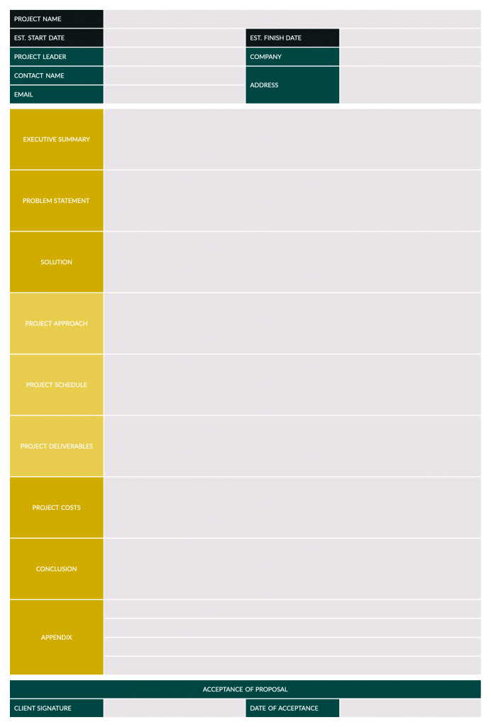 Business Project Proposal Template 