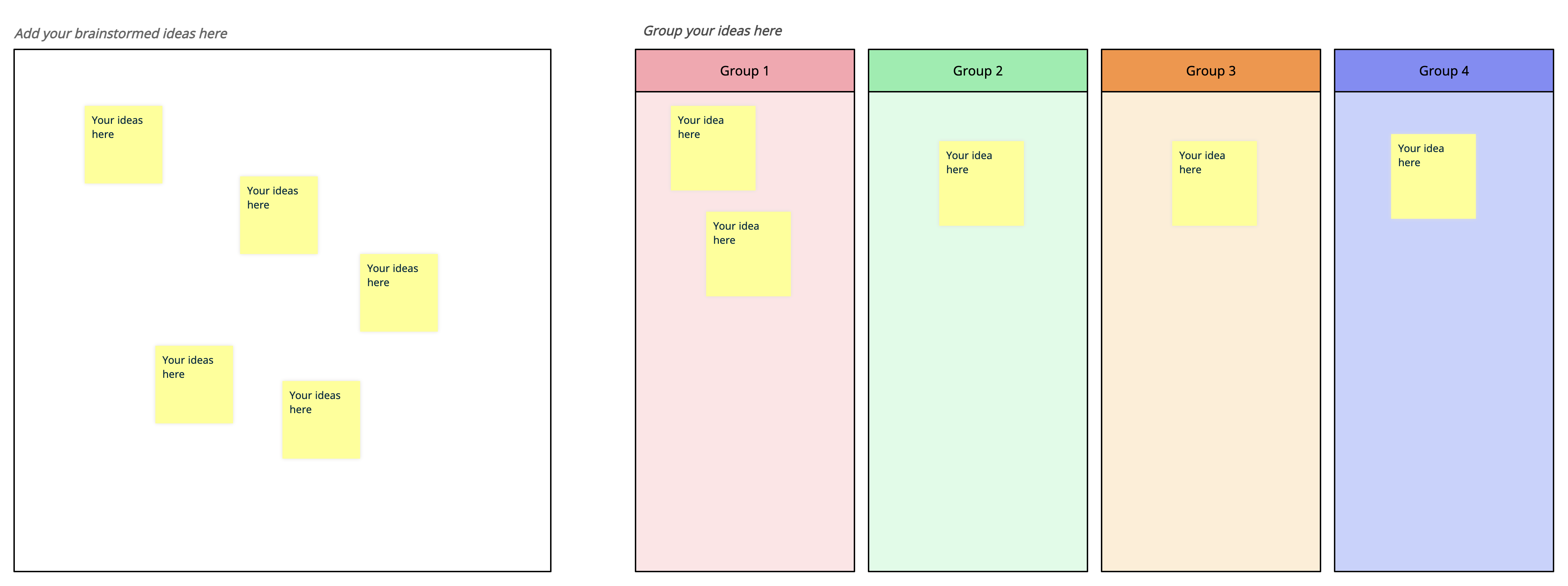 Affinity Diagram Workspace Template