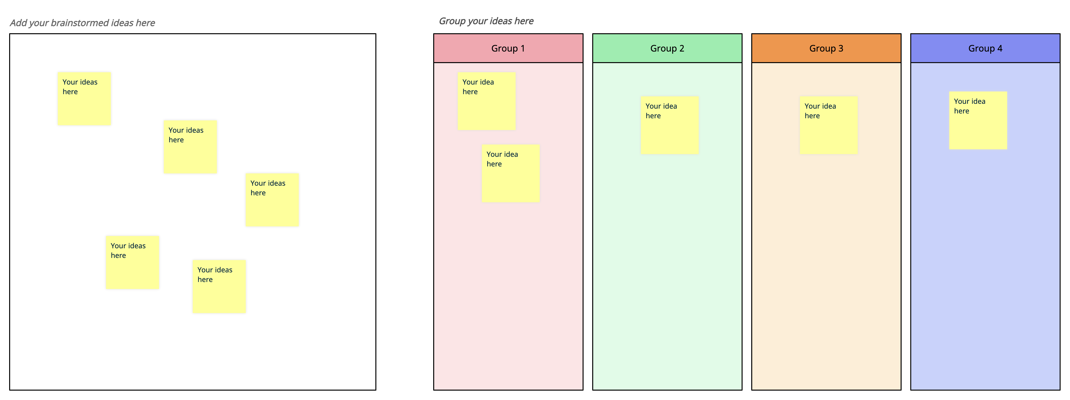 Affinity Diagram Visual Brainstorming Techniques