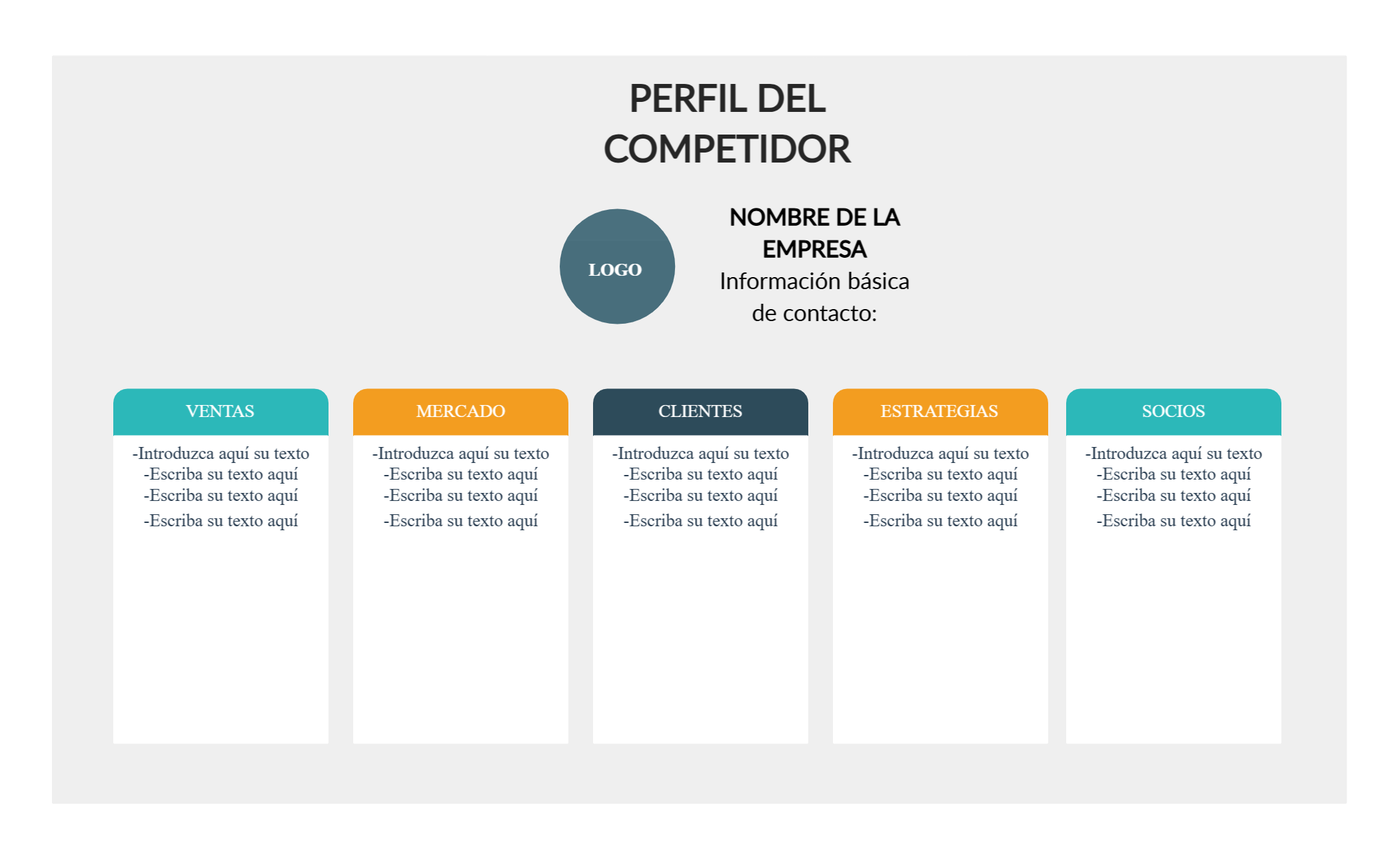 Plantilla de análisis competitivo