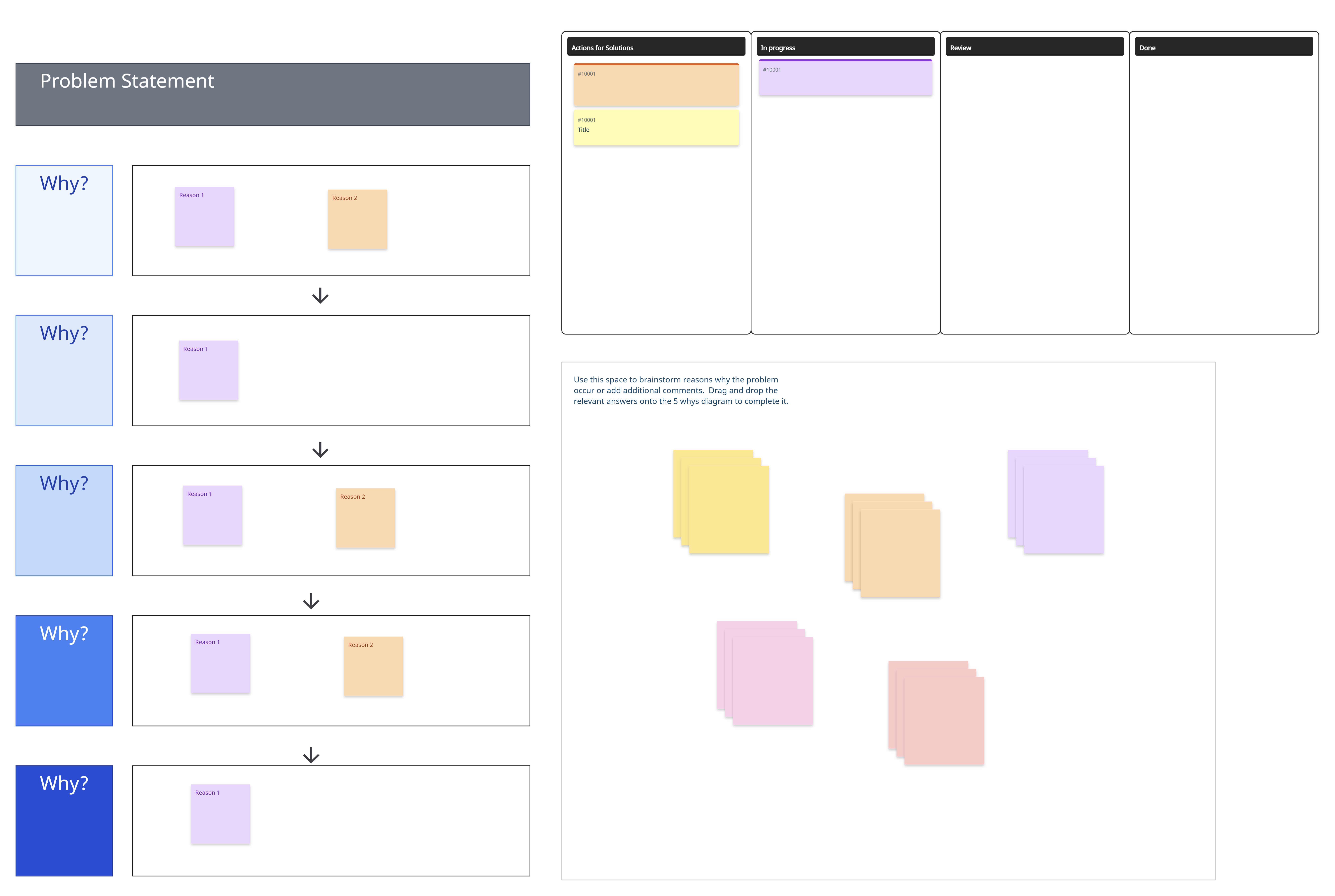 5 Whys Analysis Template for Decision Making Tools