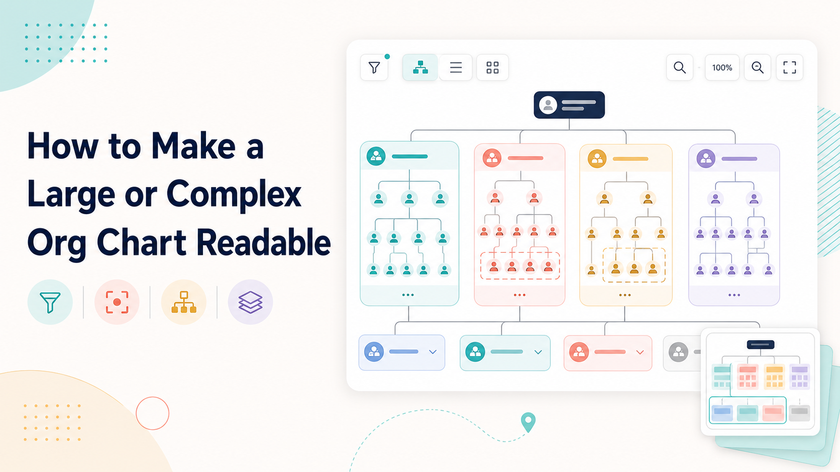 readable complex org chart