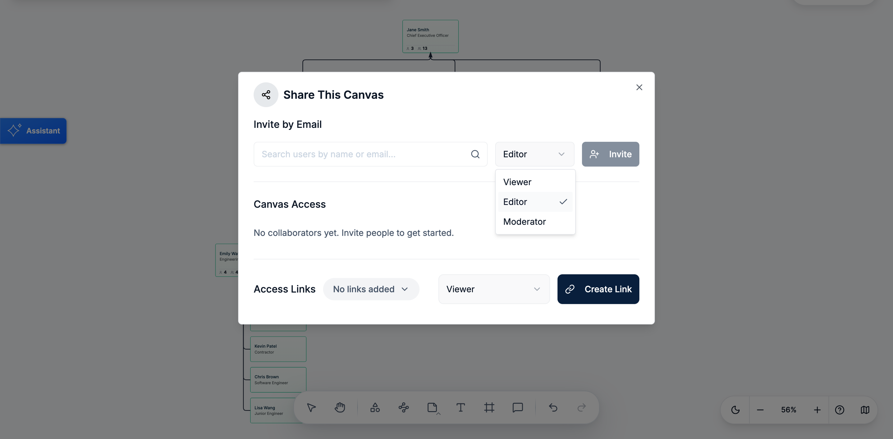 use permissions to control who can edit the chart and who can only review it